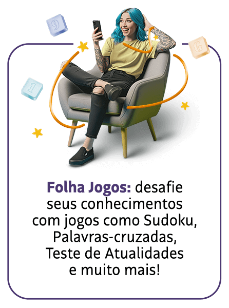 Folha Jogos: desafie seus conhecimentos com jogos como Sudoko, Palavras Cruzadas,Teste de Atualidadese muito mais!