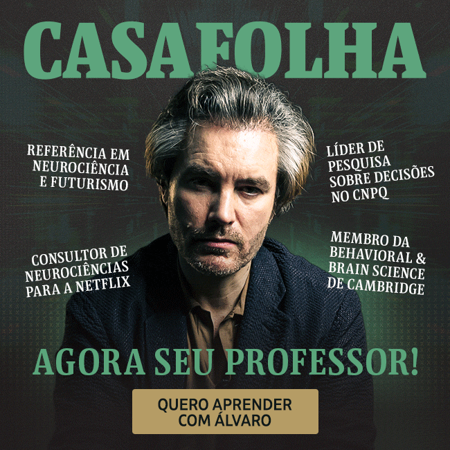 CasaFolha | Álvaro Machado Dias Referência em neurociência e futurismo, Consultor de neurociências para a Netflix, Líder de pesquisa sobre decisões no CNPQ, Membro da Behavioral & Brain Science de Cambridge. Agora seu professor! Quero aprender com Álvaro