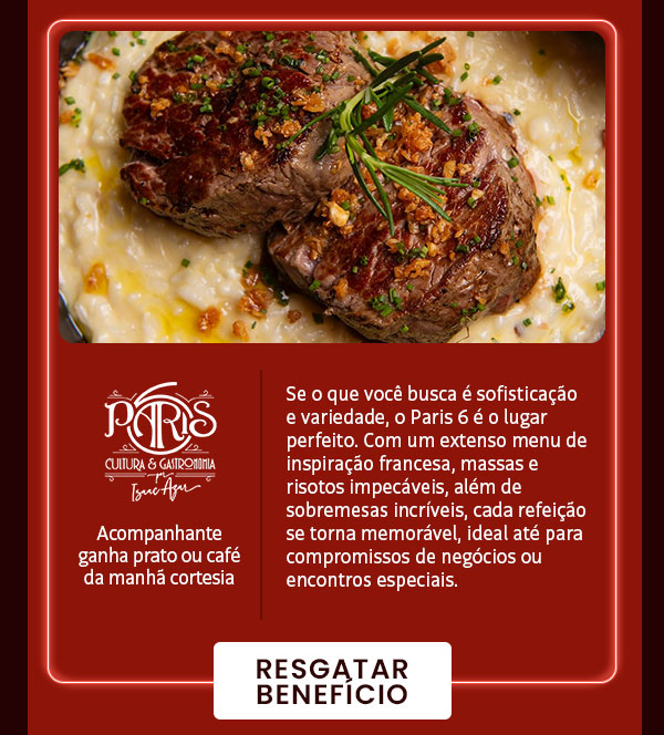 Paris 6 - Acompanhante ganha prato ou café da manhã cortesia