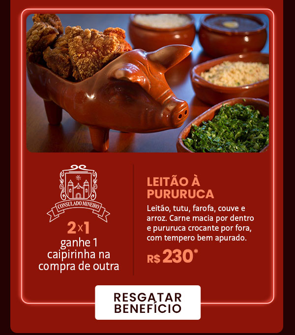 Consulado Mineiro: 2x1, ganhe 1 caipirinha na compra de outra