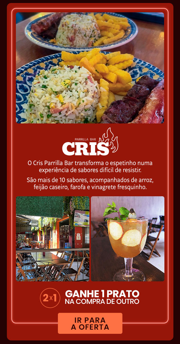 Bar dos Cravos, 2x1: ganhe 1 prato na compra de outro