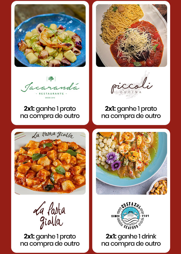Jacarandá, Piccoli Cucina, La Pasta Gialla, Costazul