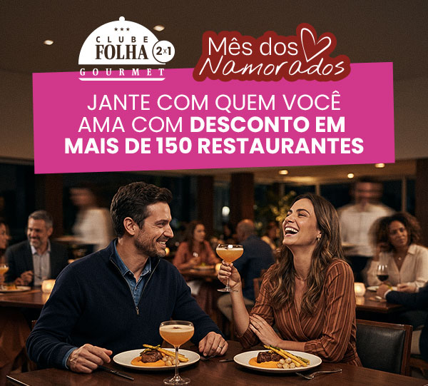 Clube Folha Gourmet 2x1: dia dos namorados, jante com quem você ama com desconto em mais de 150 restaurantes.