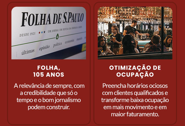 FOlha, 105 anos - Otimização de ocupação