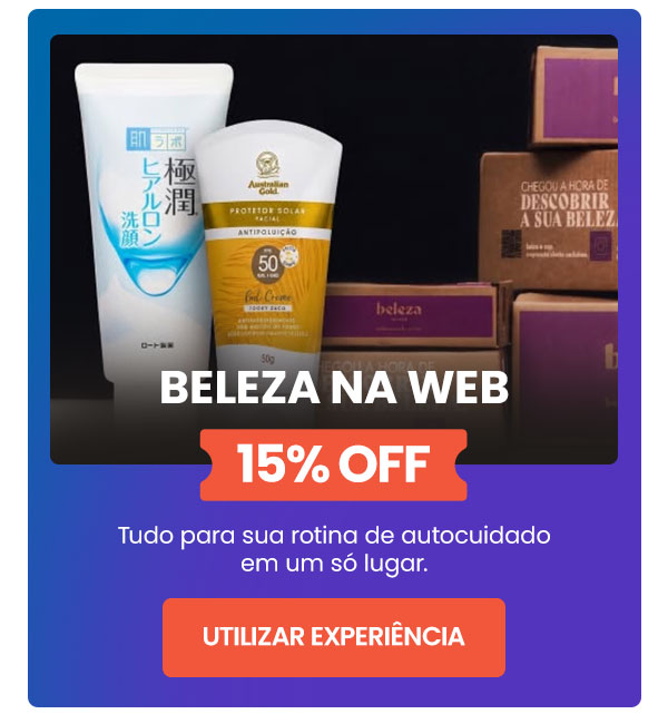 Beleza na Web: 15% OFF