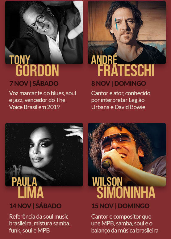 Tony Gordon, André Frateschi, Paula Lima, Wilson Simoninha