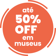 Até 50% OFF em museus
