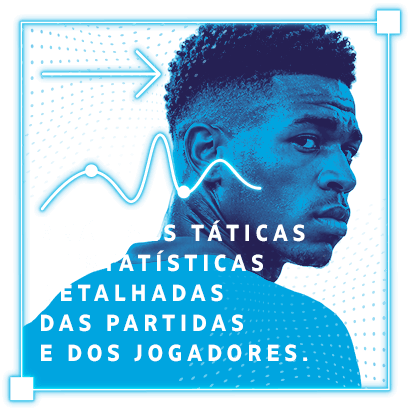 Análises táticas e estatísticas detalhadas das partidas e dos jogadores